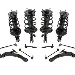 Brazos de control Kt de 12 piezas, puntales de resorte helicoidales completos para Toyota Camry SE 3.5 07-11