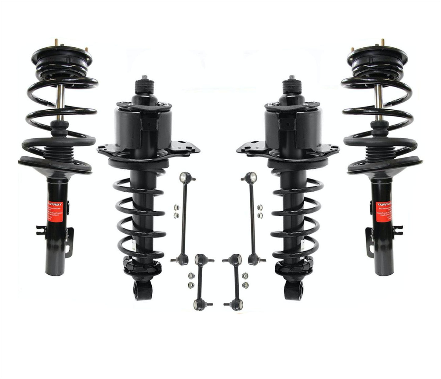 Front & Rear Complete Struts & F+R Links for 05-07 Five Hundred All Wheel Drive