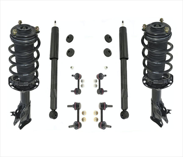 Front Complete Struts Rear Shocks & Links For 06-11 Civic Coupe 8Pcs