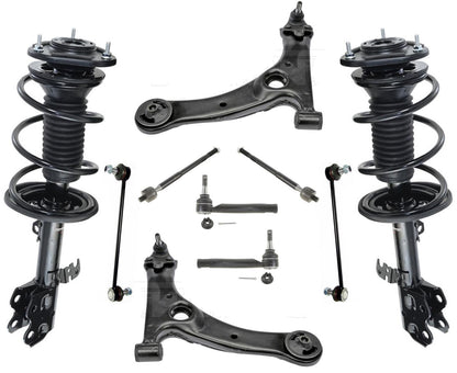 Coil Spring Struts Control Arms Ball Joints Tie Rods for Toyota Prius 04-2009 - Photo 1