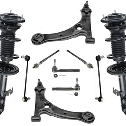 Front Complete Struts Control Arms Ball Joints 10 Pcs Fits Toyota Prius 04-2009