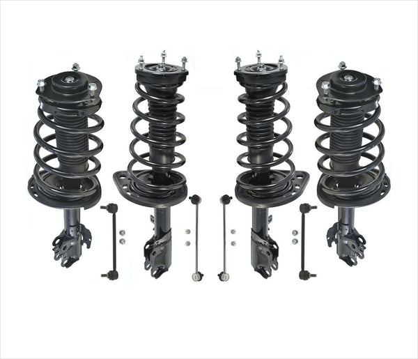 Front & Rear Complete Struts & F+R Links for Toyota Camry 3.5L SE Models 07-11