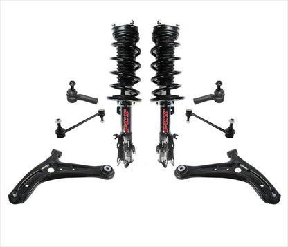Control Arms Tie Rods Complete Coil Spring Struts For 2011-2015 Ford Fiesta 8pc
