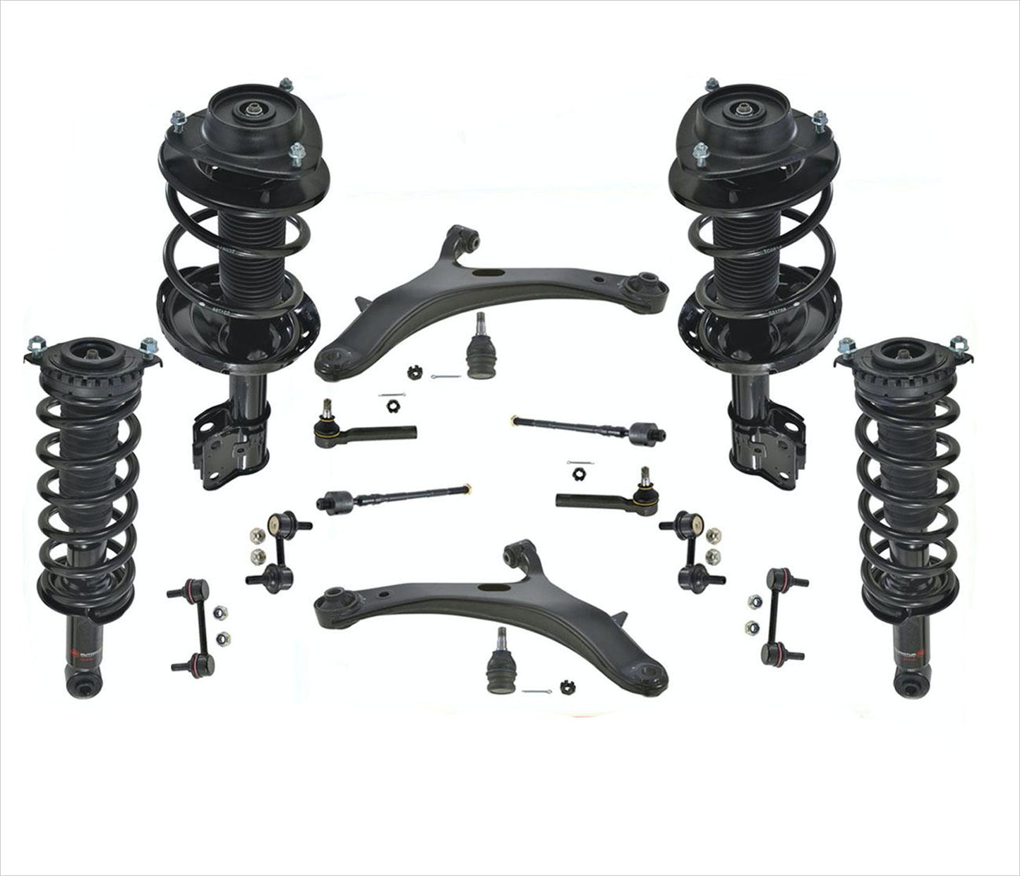 Front & Rear Struts Control Arms Ball Joints 14Pcs fits for Subaru Legacy 05-09