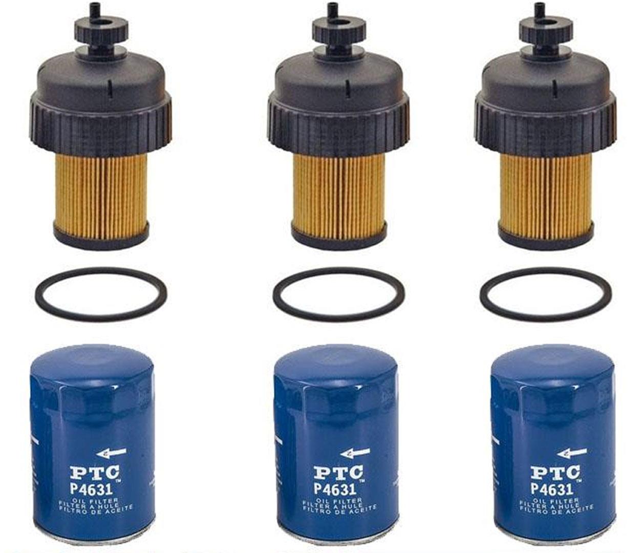 GMC 6.5L Duramax Diesel Fuel Filter and Cap + Oil Filters 6Pc Kit REF# 10154635