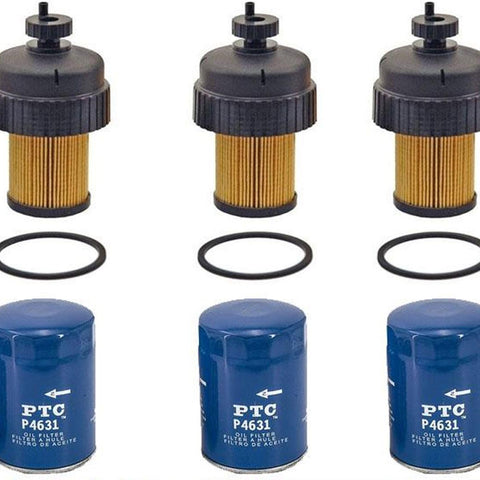 GMC 6.5L Duramax Diesel Fuel Filter and Cap + Oil Filters 6Pc Kit REF# 10154635