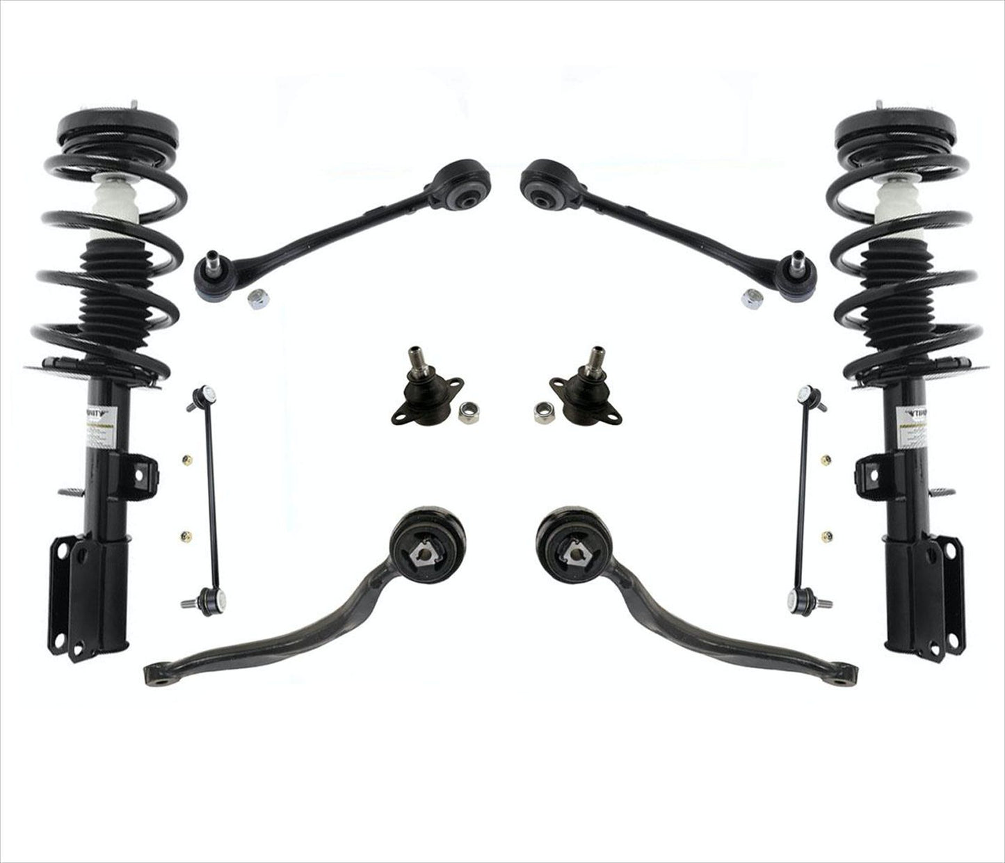 Front Complete Struts Lower Control Arms BJ & Links Fits 2000-2006 BMW X5