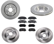 Front & Rear Brake Rotors & Ceramic Brake Pads For 2018-2021 Honda Odyssey