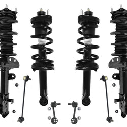 Front & Rear Complete Struts & Links For 2012-2014 Honda CRV Front Wheel Drive