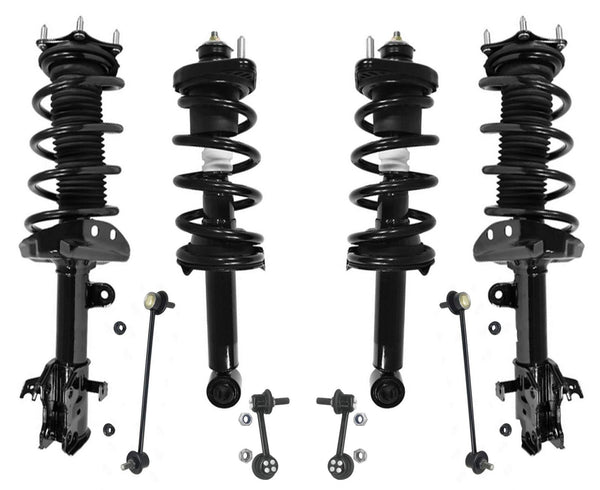 Front & Rear Complete Struts & Links For 2012-2014 Honda CRV Front Wheel Drive