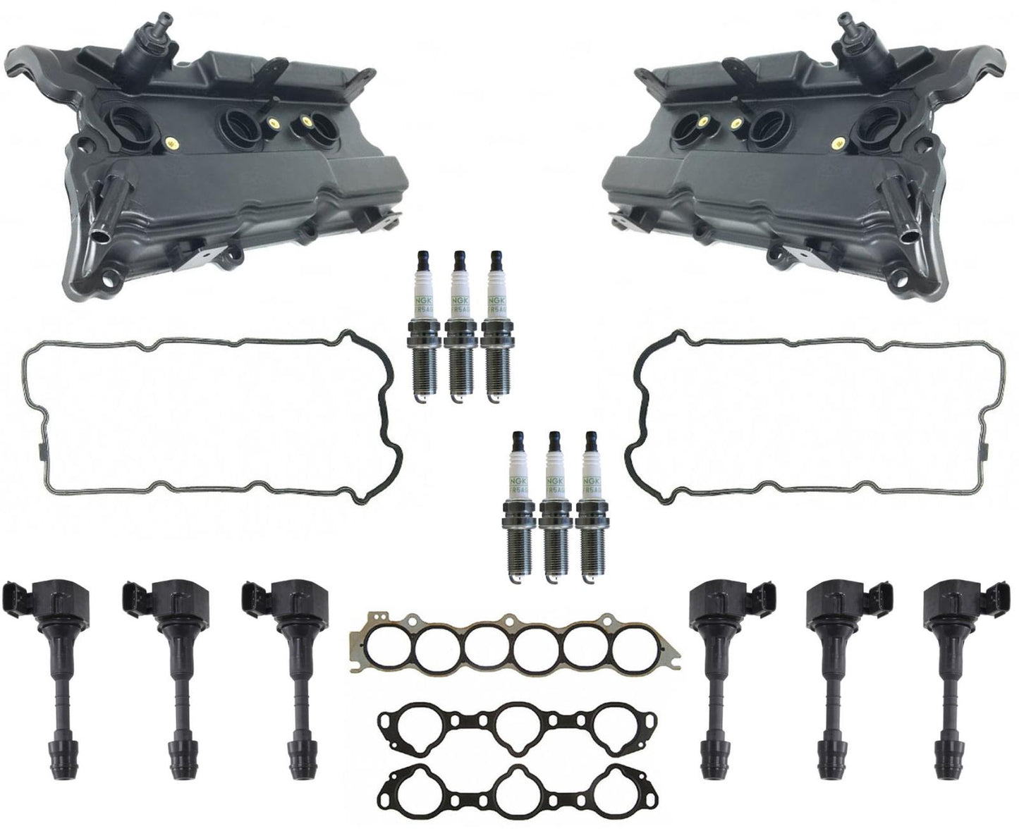 Fits For 2002-2008 Nissan Maxima L & R Valve Covers Gaskets Coil Plugs 16pc Kit