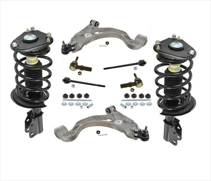Front Struts Lower Control Arms Tie Rods Links For 98-04 Seville Non Electronic