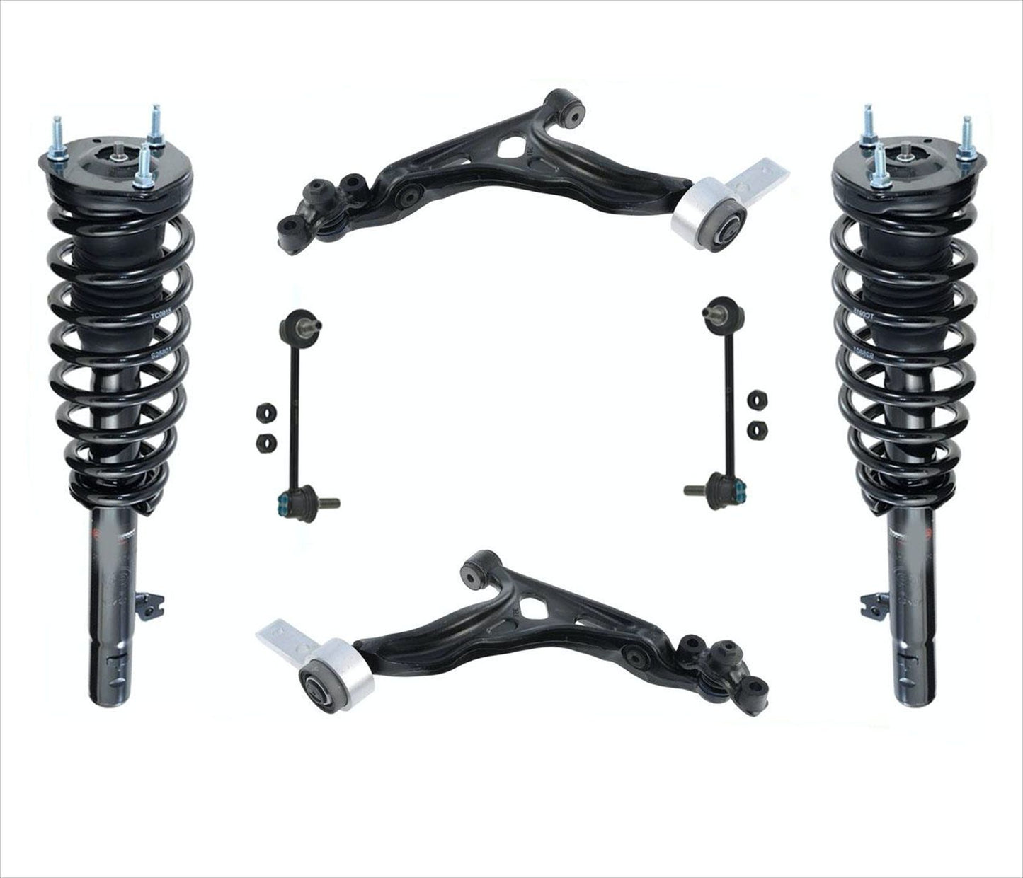 Front Complete Struts Lower Control Arms & Sway Bar Links for Mazda 6 2.5L 09-13
