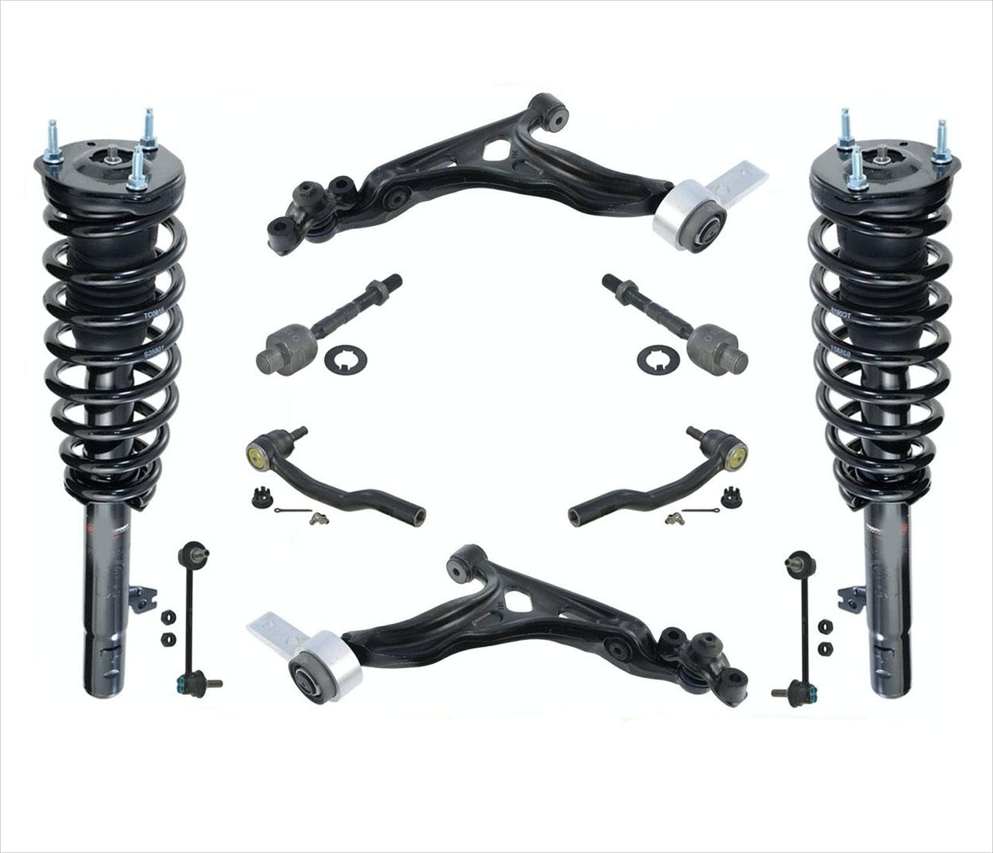Frt Coil Spring Struts Control Arms Tie Rods Links for Mazda 6 S 3.7L 2009-2013