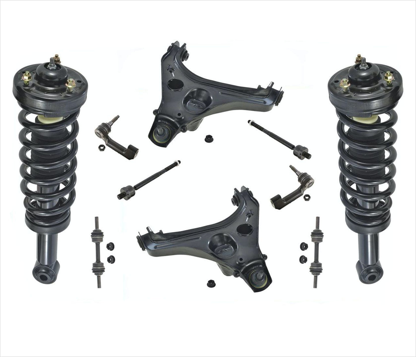 Puntales delanteros brazos inferiores tirantes y enlaces para Ford F150 09-13 tracción trasera