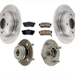 Rear Rotors Hub Bearings Pads for Nissan Altima 93-00 Without Anti Lock No ABS