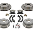 Rotors Disc Pads Rear Brake Drums & Shoes Wheel Cylinders For 2006 Dakota 9pc Kt