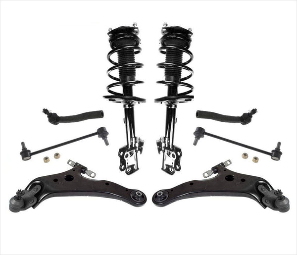 Suspension & Chassis 8pc Kit Front Wheel Drive for Toyota Highlander 2.7L 09-10
