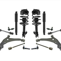 Front Struts Rear Shocks Control Arms Tie Rods Links For Nissan Quest 1999-2002