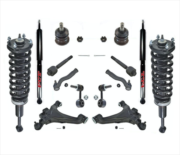 Puntales delanteros amortiguadores traseros brazos de control inferiores + Kit de 8 piezas para Toyota Tundra 07-13