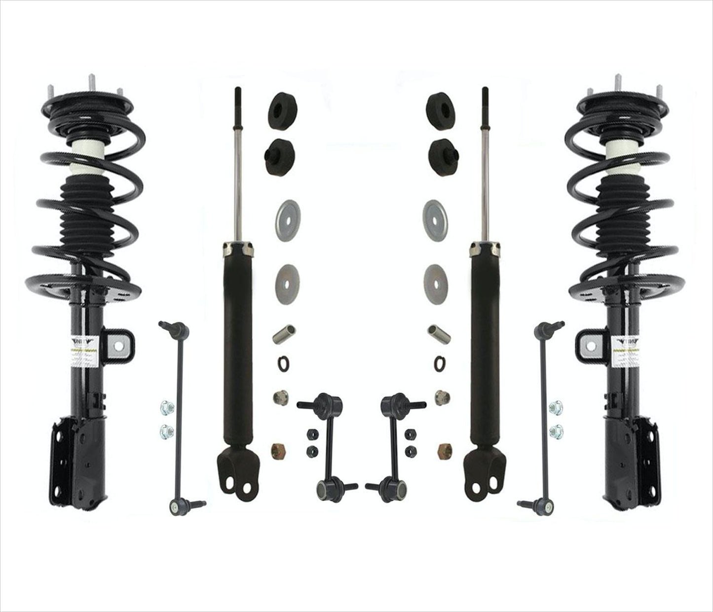Front Complete Struts Shocks Links For All Wheel Drive Ford Explorer 2011-2012