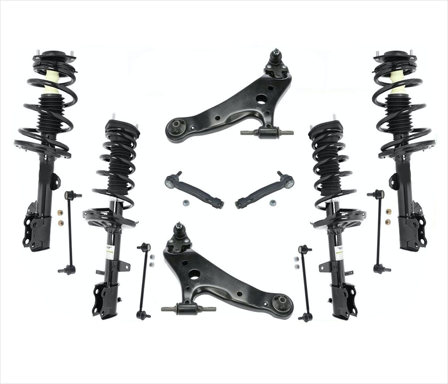 Front & Rear Sturts + 12 Pcs Chassis Kit For 08-13 All Wheel Drive Highlander