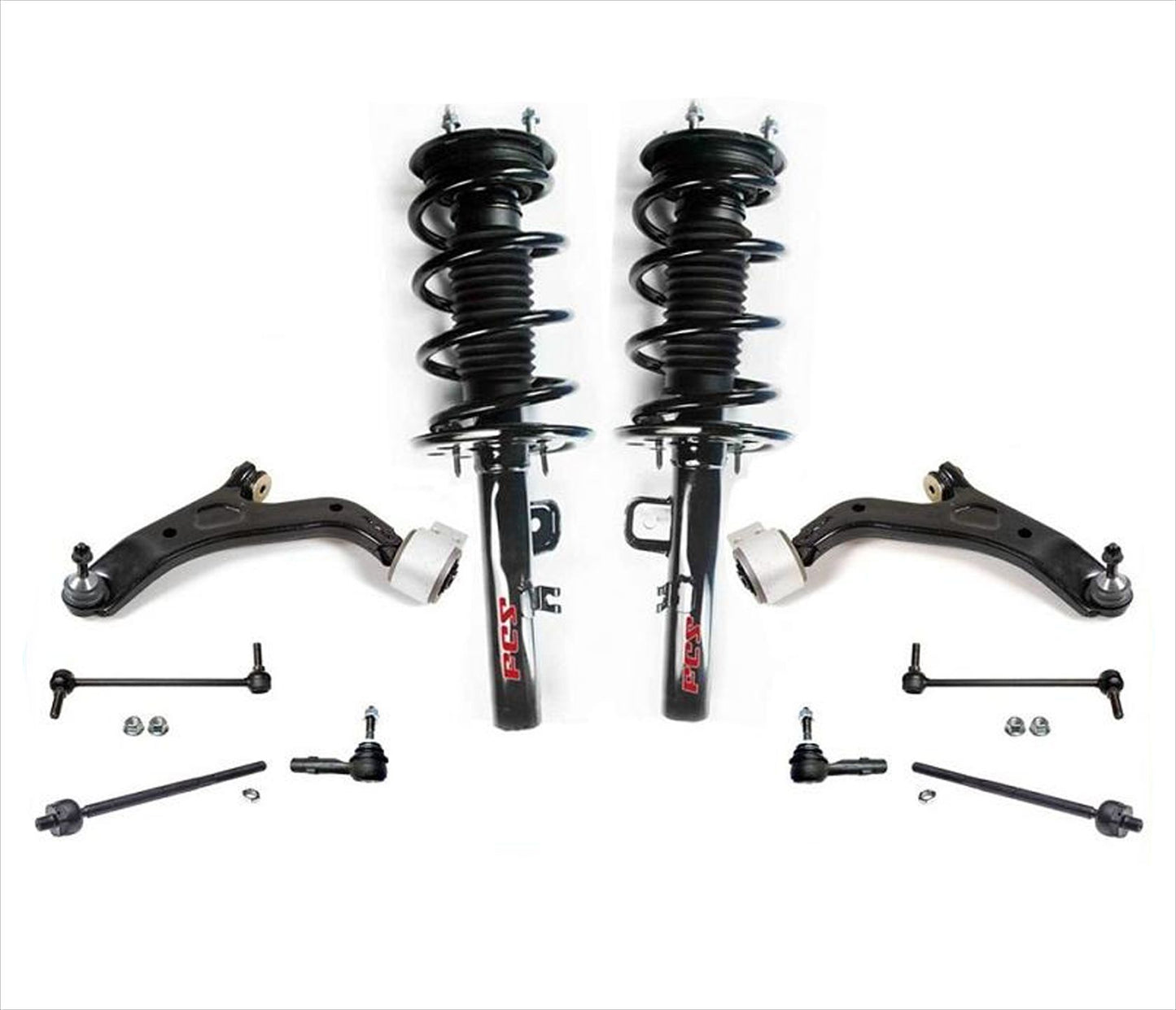 Front Complete Struts Control Arms For 10-12 Taurus 3.5L Non Turbo 10Pc