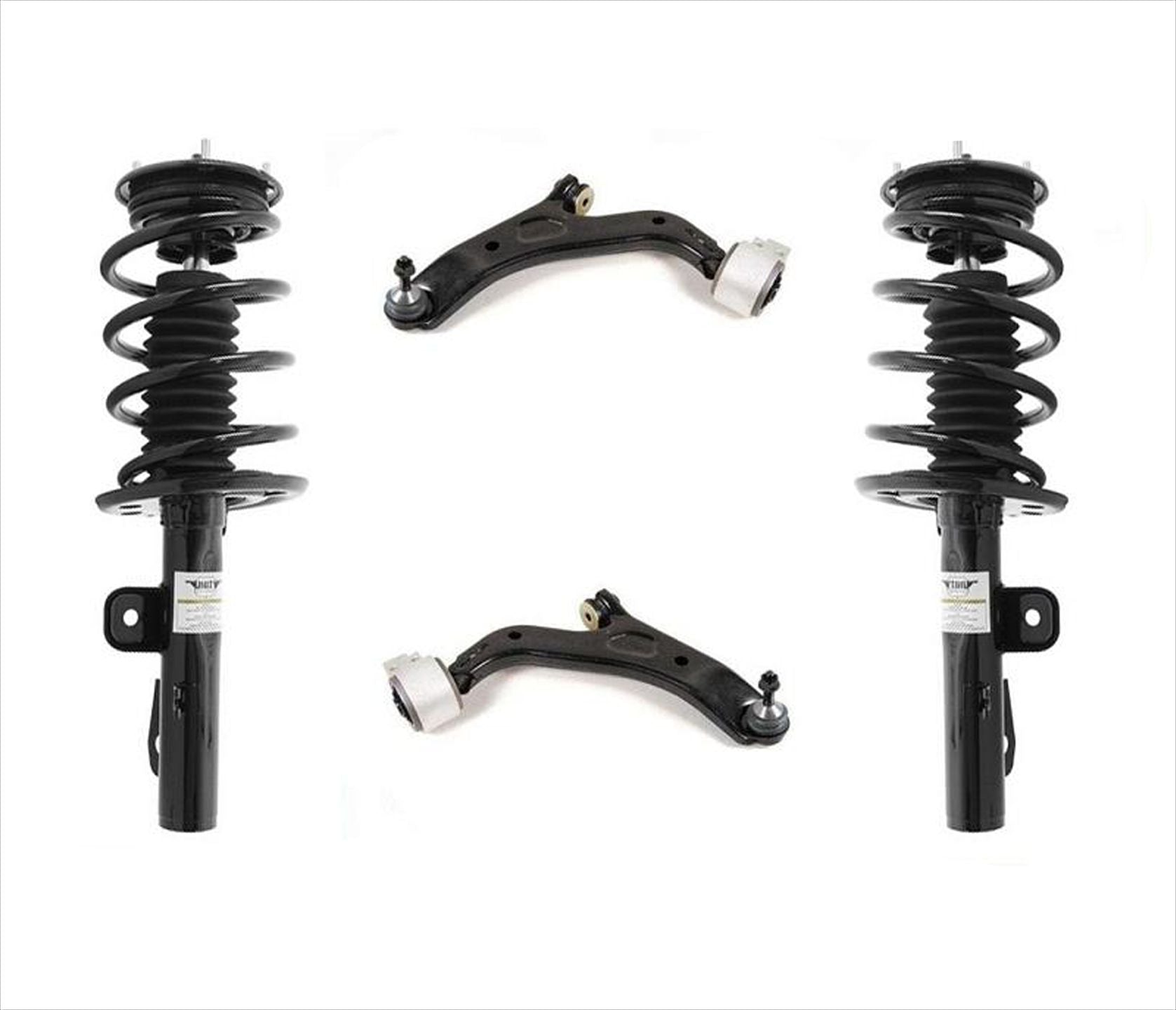 Front Complete Struts & Lower Control Arms For Ford Flex 10-12 Non Turbo Models