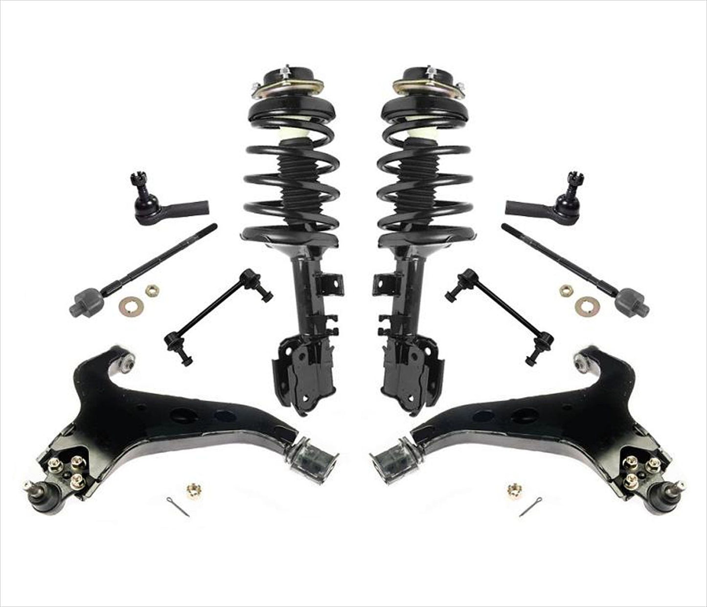 Para Pathfinder 4 Wheel Drive 02-04 Brazos de control de puntales delanteros, varillas de amarre y enlaces