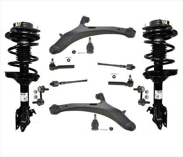 Front Struts Lower Control Arms W/ BJ Tie Rods & Links For Subabu Outback 05-09