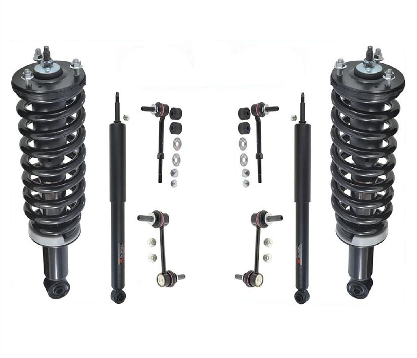Front Complete Struts Rear Shocks & (4) Links For Toyota Sequoia 2003-2007