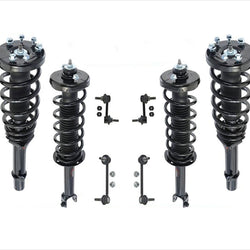 Front & Rear Complete Strut & Sway Bar Links For Honda Accord 2.4L Coupe & Sedan