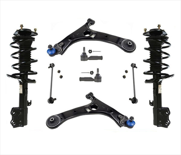 Front Struts Lower Control Arms BJ Tie Rods & Links For Toyota Corolla 14-17