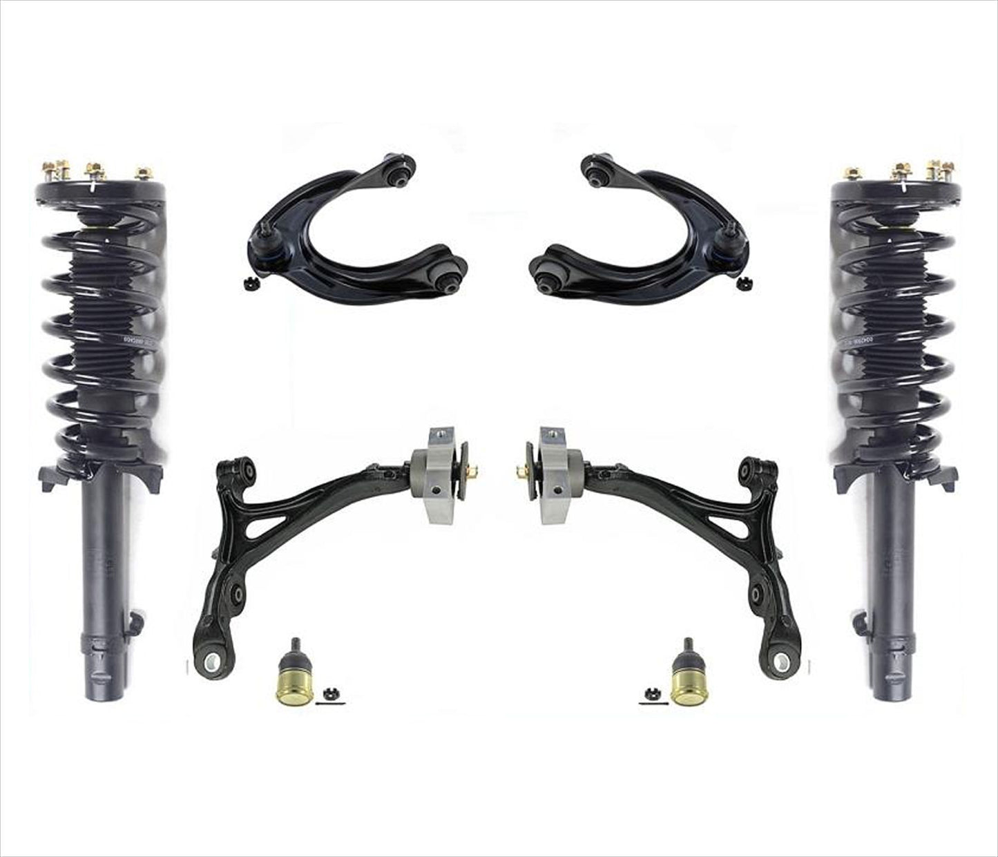 Front Complete Struts Lower & Upper Arms Ball Joints for Acura TL SH-AWD 09-14