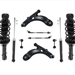 Front Struts Shocks Control Arms BJ Tie Rods Links for 98-10 Beetle 12 Pcs