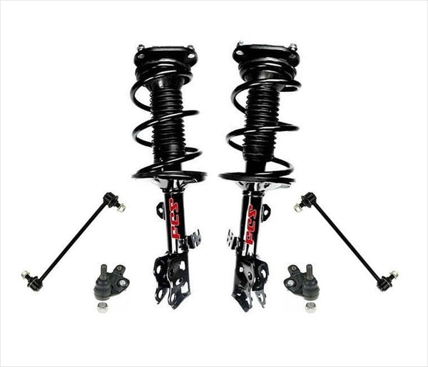 For 09-13 Front Wheel Drive Matrix 1.8 Base F Coil Spring Struts Ball Joints 6p