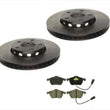 For 2000-2004 Audi A4 & A4 Quatto (2) 288MM Front Brake Rotors & Ceramic Pads