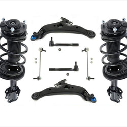 Front Complete Struts Control Arms W/ Bj Tie Rods & Links For Sienna 2007-2010