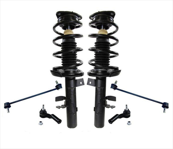 Complete Coil Spring Strut Tir Rods Sway for 12-13 Focus 6Pc No Hybrid No Turbo