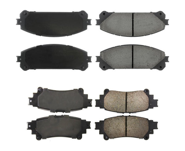 Fits 10-15 RX350 RX450H & 11-19 Toyota Sienna Front & Rear Ceramic Brake Pads