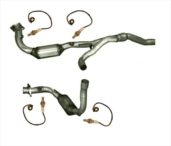 Engine Y Pipe With Dual Catalytic Converters O2 Sensors for 08-13 Liberty 3.7L