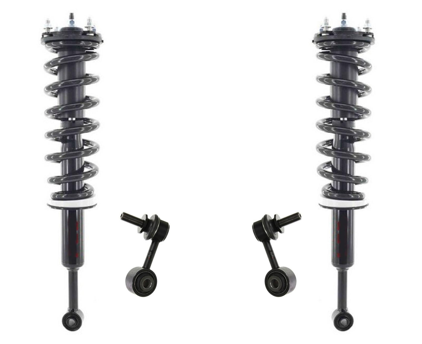 Puntales de resorte de bobina delantera para Toyota Sequoia tracción en las 4 ruedas no electrónica 08-15 4 piezas