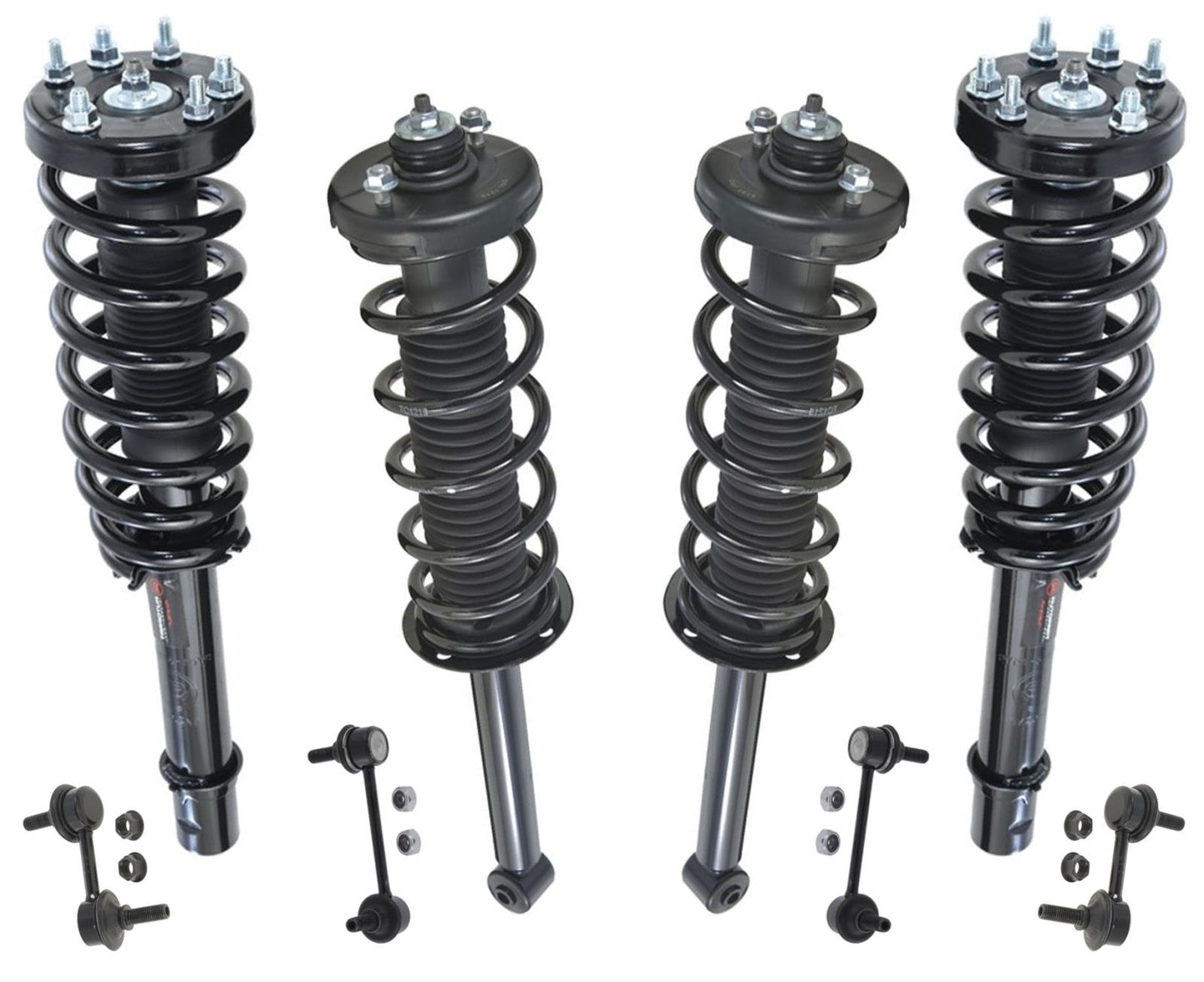 Para Acura TL 2004-2008 3.2L motor. Solo puntales de resorte helicoidales delanteros y traseros, 8 piezas