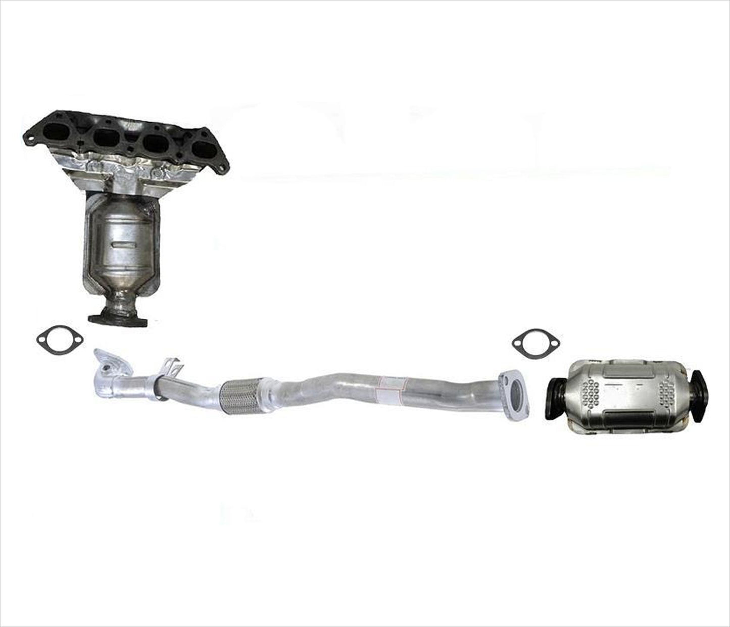 Front & Rear Catalytic Converter & Front Pipe For Kia Sportage 05-08 2.0L