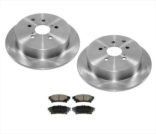 Fits For Lexus 10-15 RX350 10-15 RX450H Rear Brake Rotors & Ceramic Pads 3Pc