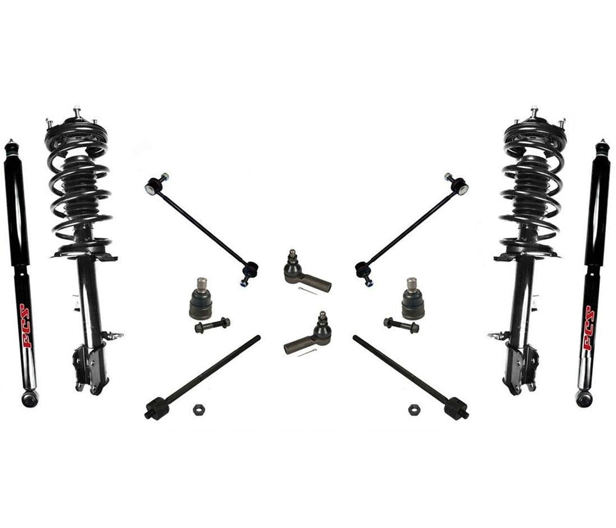 10-12 Escape Complete Struts Ball Joints Inner Outer Tie Rods Sway Bar Link 12Pc