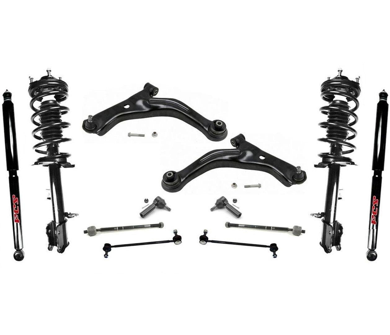 Fits 10-12 Escape Complete Struts Control Arms Tie Rods Sway Bar Link