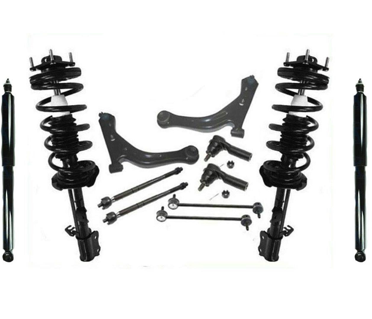 Se adapta a amortiguadores de puntal completos delanteros con enlace de barra de acoplamiento de brazo de control Ford Escape 01-04