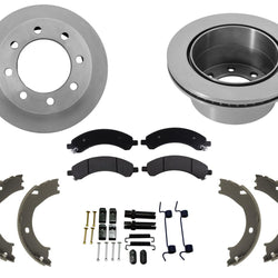 Para GMC Silverado 3500 2001-2010, ruedas traseras dobles, rotor de freno de disco trasero y almohadilla Kt