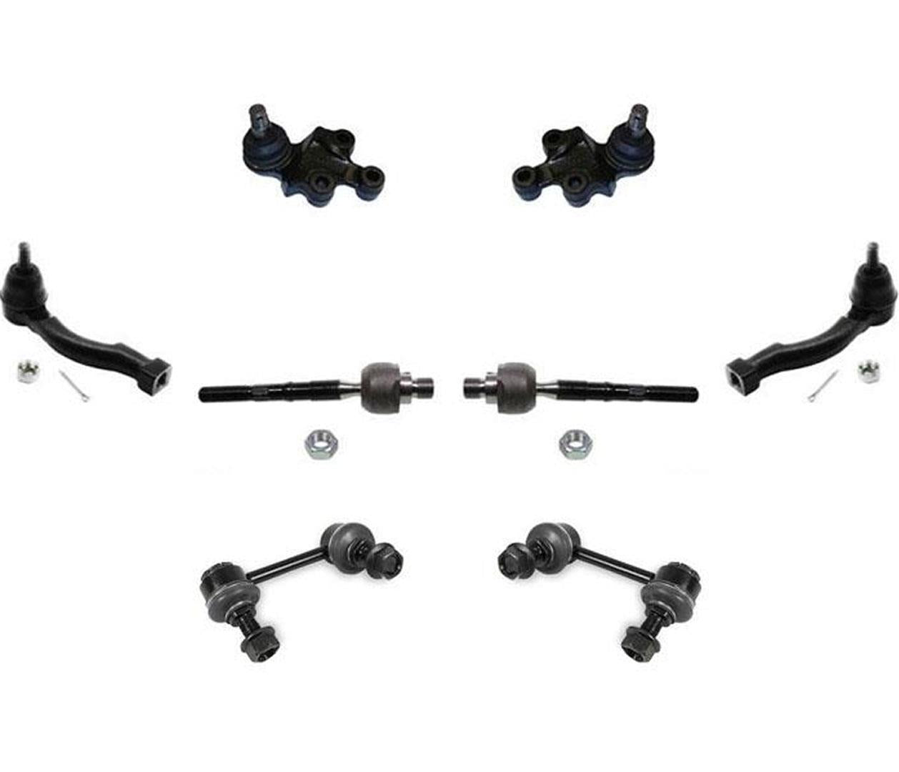 For 05-09 Kia Sorento Lower Ball Joints Tie Rods Sway Bar Links 8Pc Chassis Kit